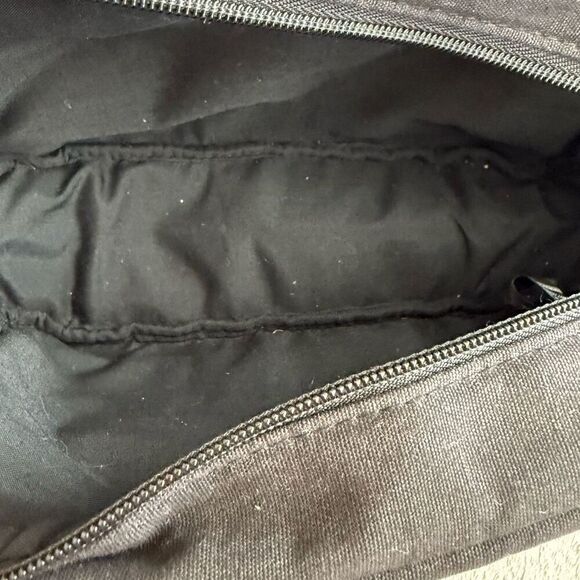 Yves Saint Laurent YSL parfums Black Canvas Logo Wristlet Clutch Bag - Picture 7 of 12